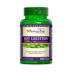 Tinh chất mầm đậu nành Puritans Pride Soy Lecithin 520mg 100 viên