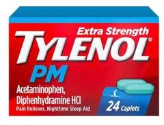 Thuốc giảm đau và hạ sốt Tylenol PM Acetaminophen 24 viên