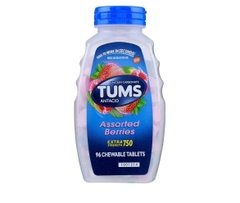 Kẹo Ngậm Giảm Đầy Hơi Khó Tiêu Tums Antacid Assorted Berries 1000mg 96 Viên