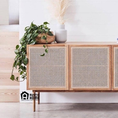 KỆ TIVI 3 CÁNH MÂY / TELEVISION CASE 3 RATTAN DOOR