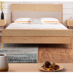 GIƯỜNG KẸP MÂY 01 / MIXED RATTAN BED #01