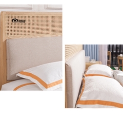 GIƯỜNG KẸP MÂY 01 / MIXED RATTAN BED #01