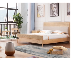 GIƯỜNG KẸP MÂY 01 / MIXED RATTAN BED #01