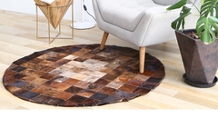 THẢM BÒ TRÒN 05 / CIRCLE LEATHER RUG #05