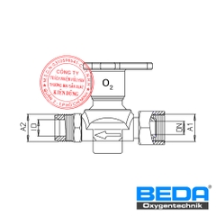 BEDA Shut-off Valve at Oxygen Supply-line with Screwed Cap 