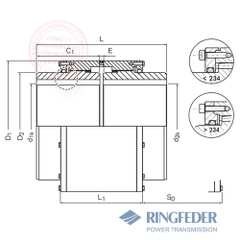 Gear Couplings TNZ ZCH Drawing