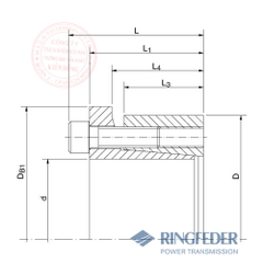 Thiết bị khóa trục côn Ringfeder RfN 7013.1 bản vẽ