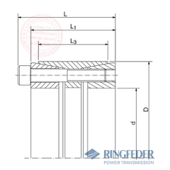 Thiết bị khóa trục côn Ringfeder RfN 7515 bản vẽ