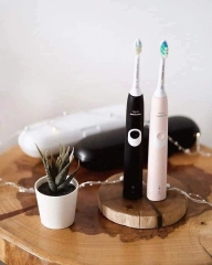 Set 2 Bàn Chải Điện Philips Sonicare HX6232/41 - Màu Đen + Hồng