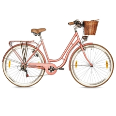 Xe đạp Bergsteiger nội địa Đức màu hồng cam