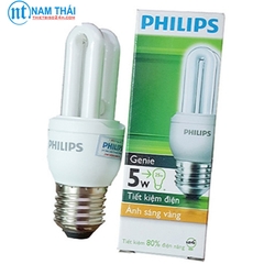 Bóng đèn Compact Philips tích hợp tương thích điện từ (EMC) Genie 5W