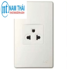 Ổ cắm đơn , 1 gang Socket ( Outlet) LS - Korea ( LSV - OB1W + LSV - OP1W)