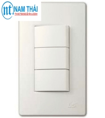 Công tắc ba 2 chiều, 3 gang 2 way switch LS - Korea ( LSV-SB2W3W + LSV-SPSW)