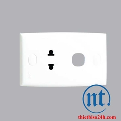 Mặt công tắc ổ cắm CS1 ổ cắm đơn 2 chấu + 1 lỗ (CS1U1)