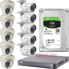 Lắp đặt trọn bộ 10 camera giám sát 1.0MP Hikvision
