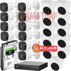 Lắp đặt trọn bộ 21 camera giám sát 2.0M Dahua