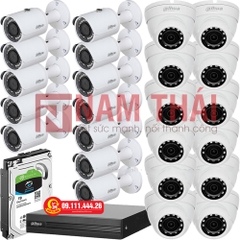 Lắp đặt trọn bộ 24 camera giám sát 1.0 M Dahua