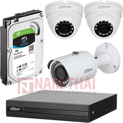 Lắp đặt trọn bộ 3 camera quan sát 1.0MP Dahua