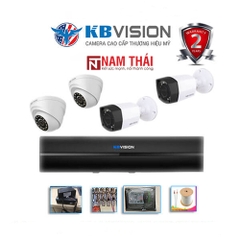 Lắp đặt trọn bộ 4 camera IP giám sát 1.0MP KBvision