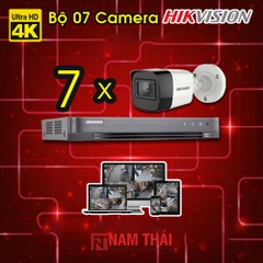 Lắp đặt trọn bộ 7 camera giám sát 8.0MP (4K) siêu nét Hikvision