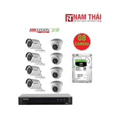 Lắp Đặt Trọn Bộ 8 Camera IP Giám Sát 2.0M Hikvision