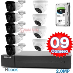 Lắp đặt trọn bộ 9 camera giám sát 2.0MP HiLook