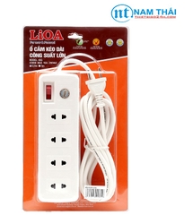 Ổ cắm kéo dài công suất lớn LIOA - 4 ổ 2 chấu (4SS2.5-2)