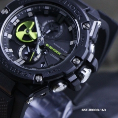 G-SHOCK GST-B100B-1A3 G-STEEL BLUETOOTH | NĂNG LƯỢNG MẶT TRỜI | GST-B100B-1A3DR