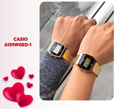 Casio Unisex A159WGED-1DF Kim Cương Tự Nhiên | Made in Japan | Pin 7 Năm | A159WGED-1