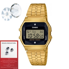 Casio Unisex A159WGED-1DF Kim Cương Tự Nhiên | Made in Japan | Pin 7 Năm | A159WGED-1