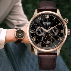 Đồng Hồ Nam Dây Da Citizen AP1059-19E Eco-Drive | Kính Sapphire | Năng Lượng Ánh Sáng