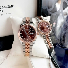 Đồng Hồ Cặp Đôi Dây Thép Carnival 8131-CH-N Chocolate Demi Rose Gold