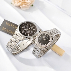 Đồng Hồ Cặp Đôi Bulova 96K107 và 96L317 Máy Quartz