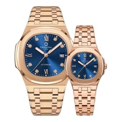 Đồng Hồ Cặp Đôi Dây Thép Carnival 8160-VH-X Navy Rose Gold