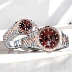 Đồng Hồ Cặp Đôi Dây Thép Carnival 8131-CH-N Chocolate Demi Rose Gold