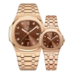 Đồng Hồ Cặp Đôi Dây Thép Carnival 8160-VH-N Chocolate Rose Gold