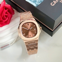 Đồng Hồ Cặp Đôi Dây Thép Carnival 8160-VH-N Chocolate Rose Gold