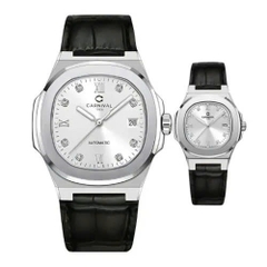 Đồng Hồ Cặp Đôi Dây Da Carnival 8160-VT-DD-T