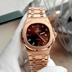 Đồng Hồ Cặp Đôi Dây Thép Carnival 8160-VH-N Chocolate Rose Gold