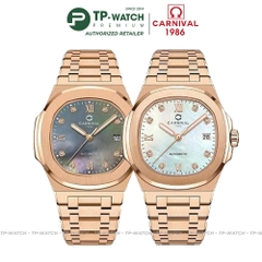 Đồng Hồ Nam Dây Thép Carnival 8160G-VH Xà Cừ - Automatic - Kính Sapphire - Size 41mm