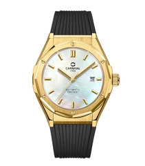 Đồng Hồ Nam Dây Cao Su Carnival 8168G-VV-DCS-TK Xà Cừ - Automatic - Kính Sapphire - Size 42mm