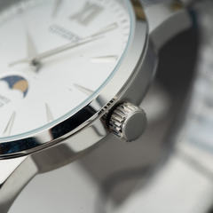 Đồng Hồ Nam Dây Thép Citizen Quartz AK5000-54A Moonphase - Size 42mm