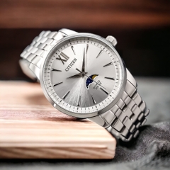 Đồng Hồ Nam Dây Thép Citizen Quartz AK5000-54A Moonphase - Size 42mm