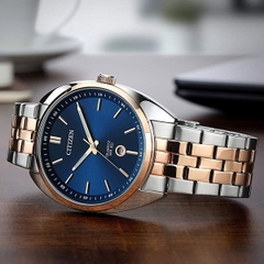 Đồng Hồ Nam Dây Thép Citizen Quartz BI5096-53L Demi Rose Gold - Size 42mm