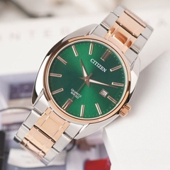 Đồng Hồ Nam Dây Thép Citizen Quartz BI5104-57Z Demi Rose Gold - Size 41m