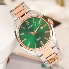 Đồng Hồ Nam Dây Thép Citizen Quartz BI5104-57Z Demi Rose Gold - Size 41m