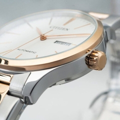 Đồng Hồ Nam Dây Thép Citizen Automatic NH8356-87A - Demi Gold - Size 40mm