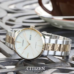 Đồng Hồ Nam Dây Thép Citizen Automatic NH8356-87A - Demi Gold - Size 40mm