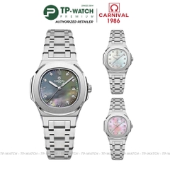 Đồng Hồ Nữ Dây Thép Carnival 8160L-VT Xà Cừ - Máy Quartz - Kính Sapphire - Size 34mm
