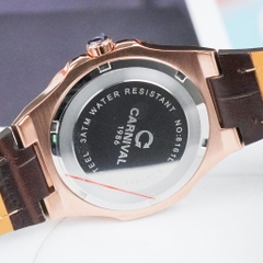 Đồng Hồ Nữ Dây Da Carnival 8161L-VH-DD-N Máy Quartz - Kính Sapphire - Size 34mm
